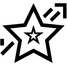 estrella línea icono