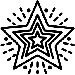 estrela line ícone