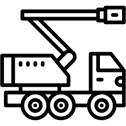 cherry picker line icon