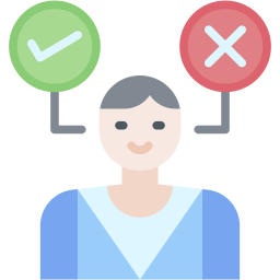 Entscheidungsfindung flach Icon