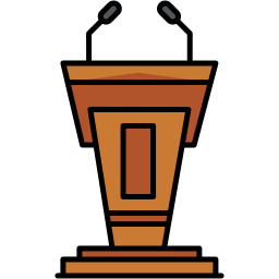 podium lineal color icon