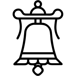temple bell line icon