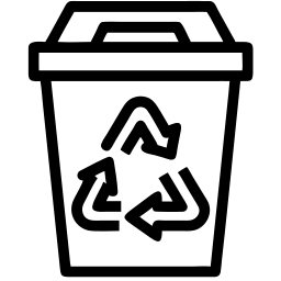 recycling bin line icon
