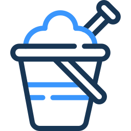 beach bucket two color icon