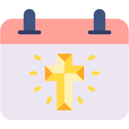 easter calendar flat icon