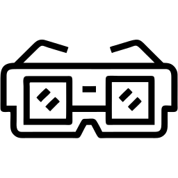 3d glasses line icon