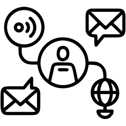 沟通 线条 图标