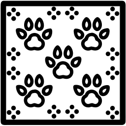 paw prints line icon