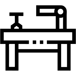 workshop table line icon