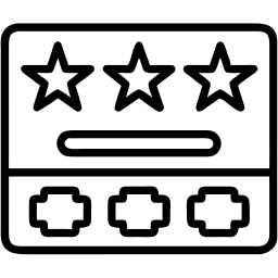 taxi rating line icon