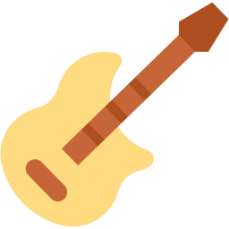 electric guitar flat icon