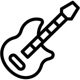 electric guitar line icon