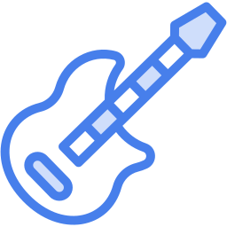 electric guitar two color icon