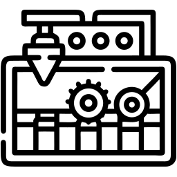 piattaforma petrolifera linea icona