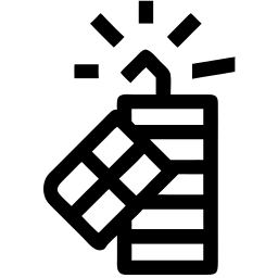 pétard line icône