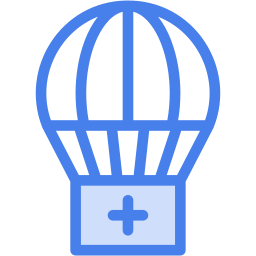 aid drop two-color icon