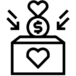 Spende linie Icon