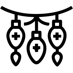 Weihnachtsbeleuchtung linie Icon