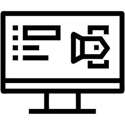 computadora línea icono