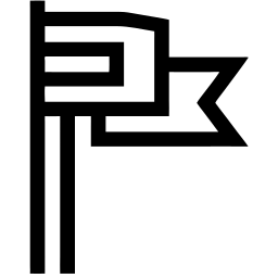 bandiera linea icona