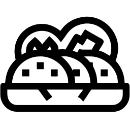 veganes Essen line Icon