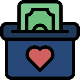 donation lineal color icon