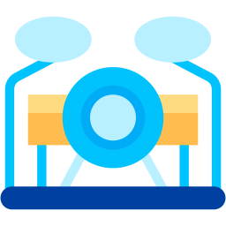 drum kit flat icon