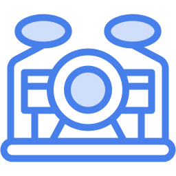 drum kit two-color icon