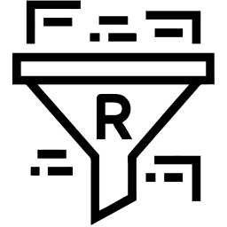 filtración línea icono