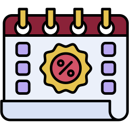 Kalender lineal farbe Icon