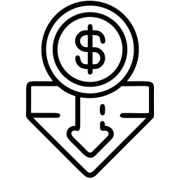 oil price drop line icon