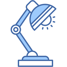 desk lamp two color icon