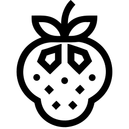 الفراولة line أيقونة