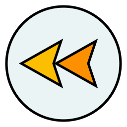 rewind lineal color icon