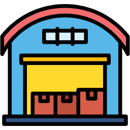 warehouse lineal-color icon