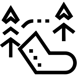 إلى الأعلى line أيقونة