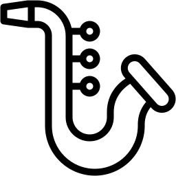 saxophone line icon