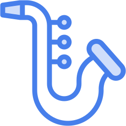 saxophone two color icon