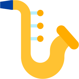 saxophone flat icon