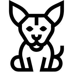 chihuahua line icon