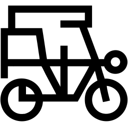 rickshaw line icon