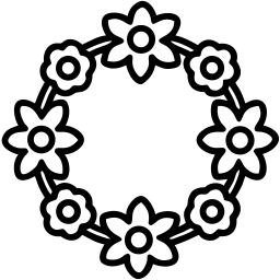wreath line icon