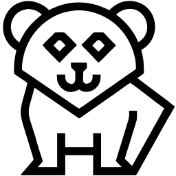 熊猫 线条 图标