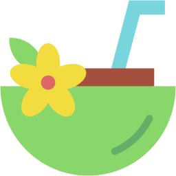 кокосовый напиток flat иконка