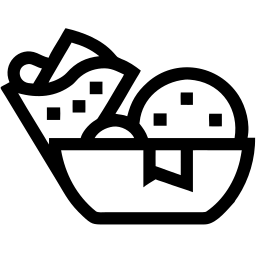 veganes Essen line Icon