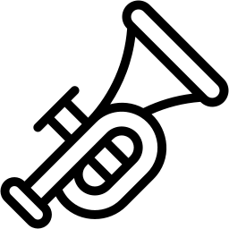 trumpet line icon