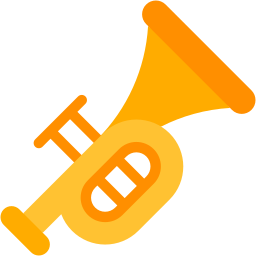trumpet flat icon