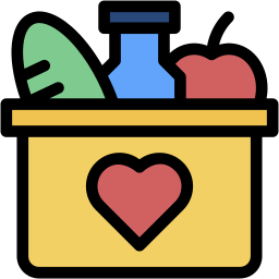 food donation lineal color icon