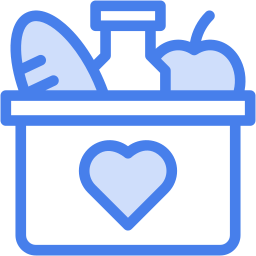 food donation two-color icon