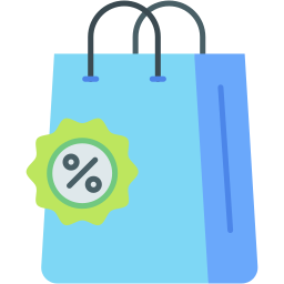 sacola de compras plano ícone